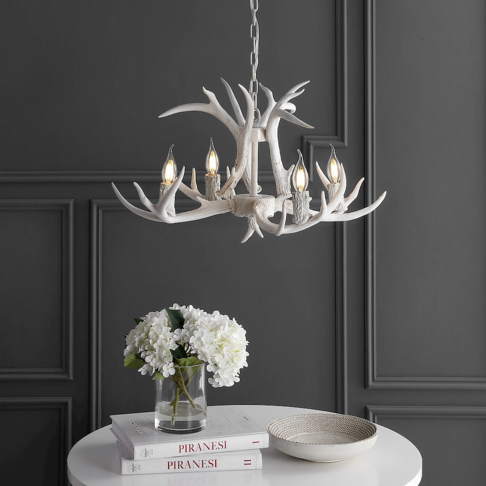 Eldora Adjustable Resin Antler Led Chandelier