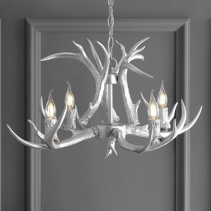 Eldora Adjustable Resin Antler Led Chandelier
