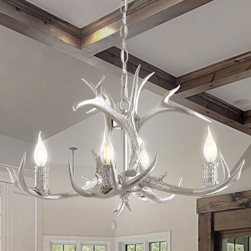 Eldora Adjustable Resin Antler Led Chandelier