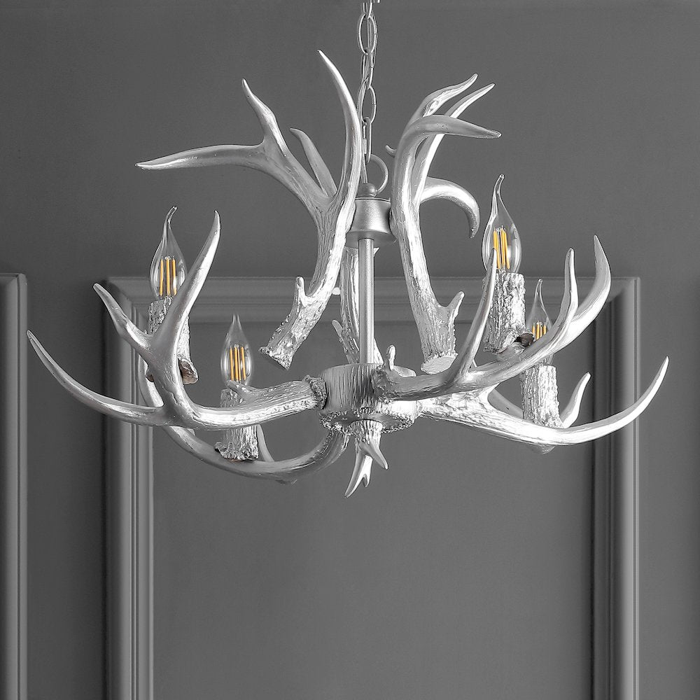 Eldora Adjustable Resin Antler Led Chandelier