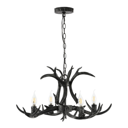 Eldora Adjustable Resin Antler 4-Light Led Chandelier