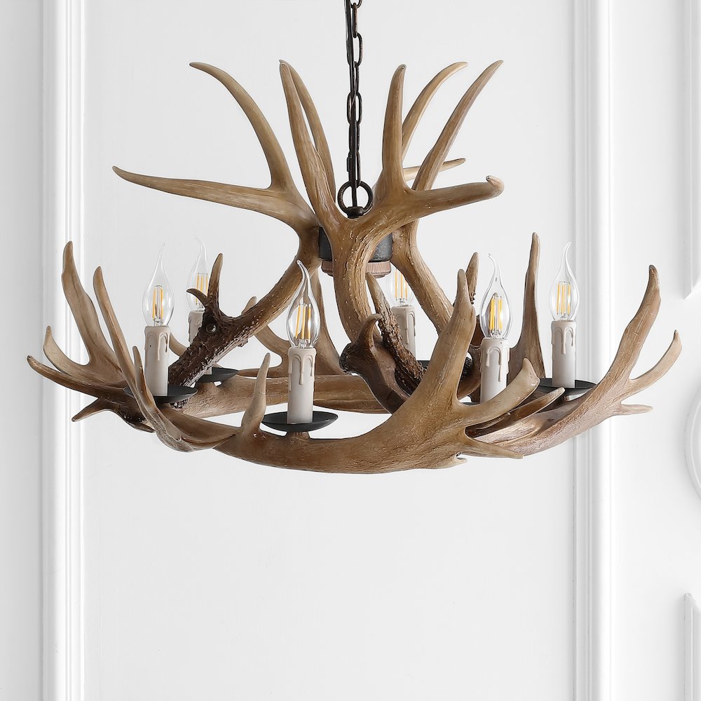 Eldora Adjustable Resin Antler Chandelier