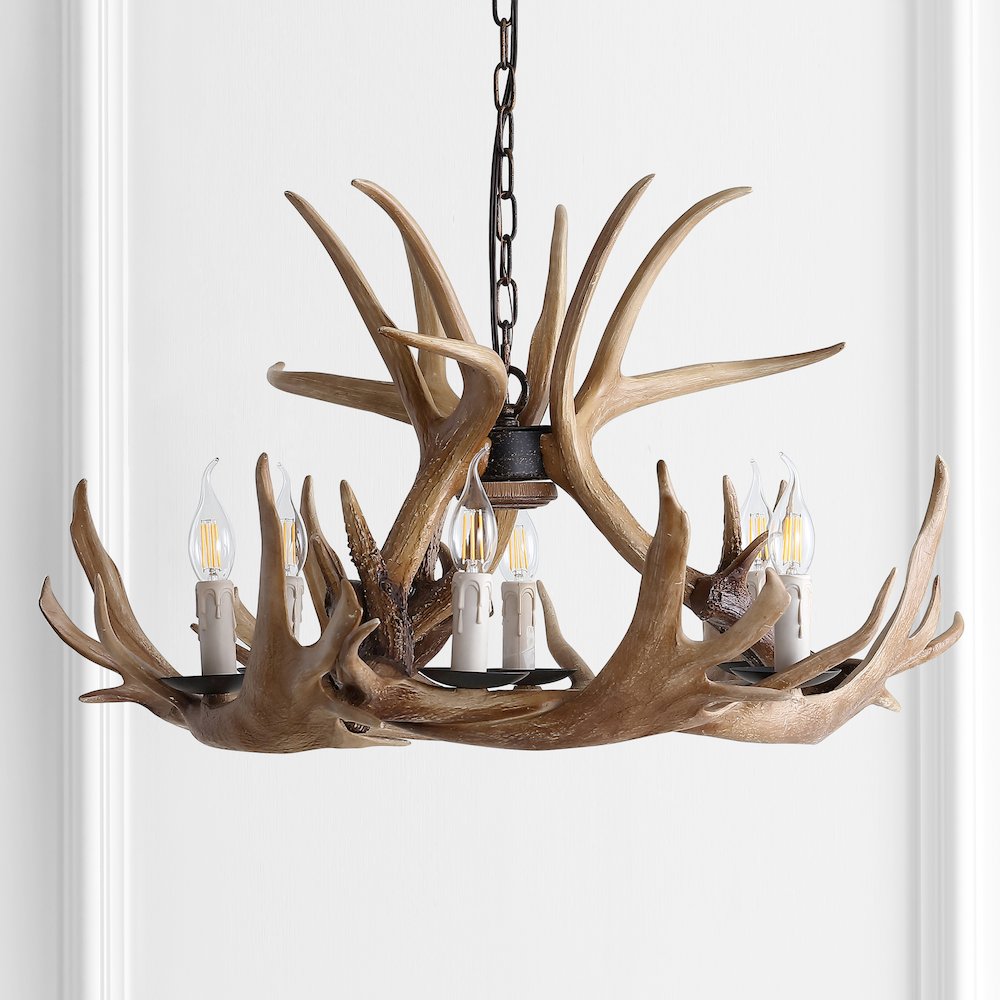 Eldora Adjustable Resin Antler Chandelier