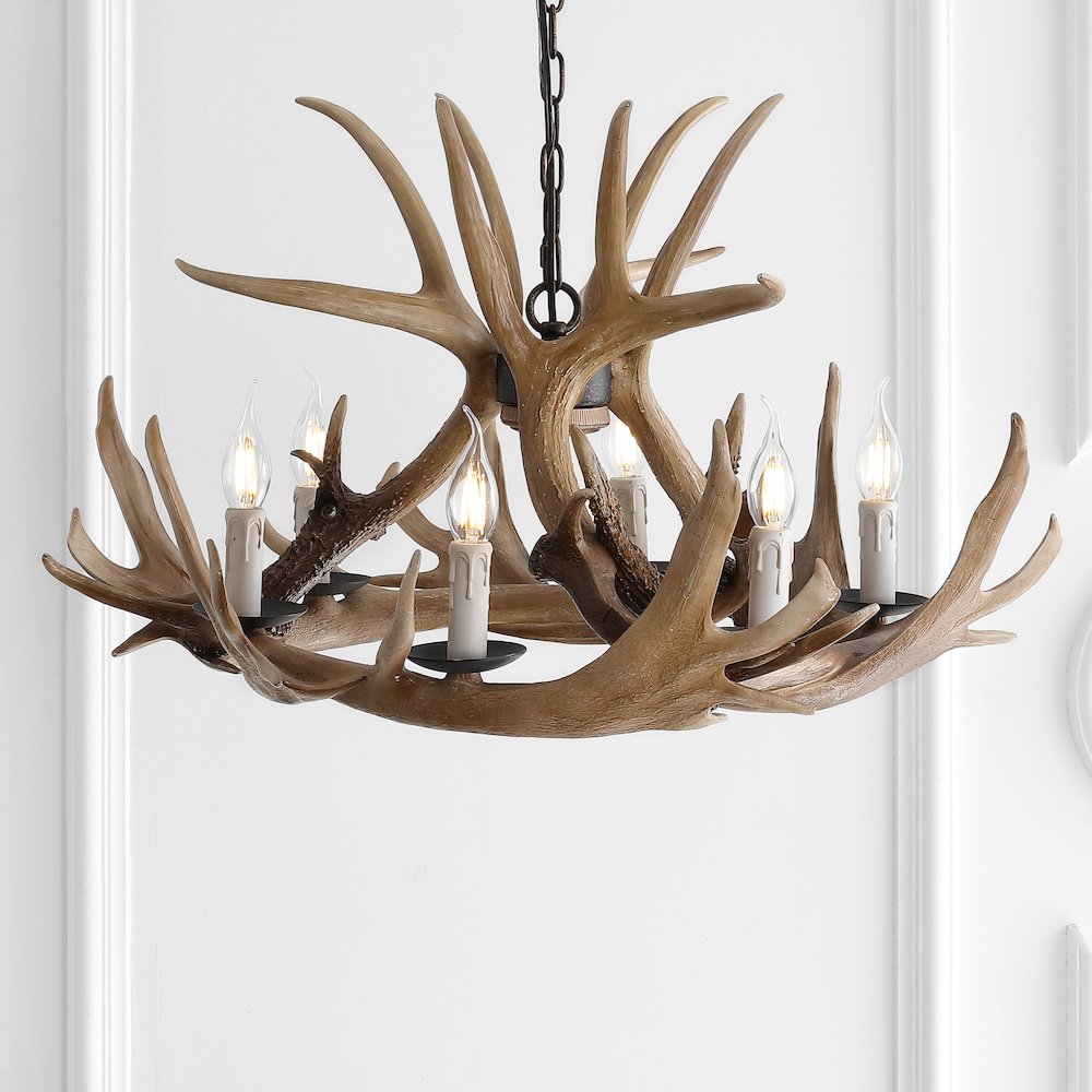 Eldora Adjustable Resin Antler Chandelier
