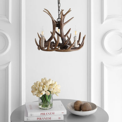 Eldora Adjustable Resin Antler Led Chandelier
