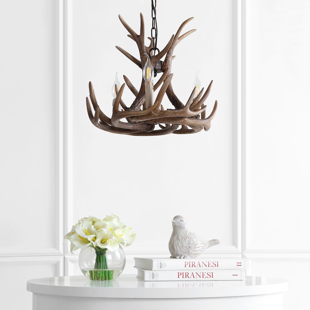 Eldora Adjustable Resin Antler Led Chandelier