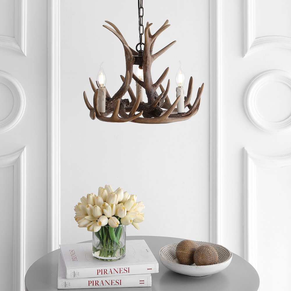 Eldora Adjustable Resin Antler Led Chandelier