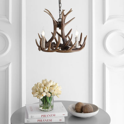 Eldora Adjustable Resin Antler Led Chandelier