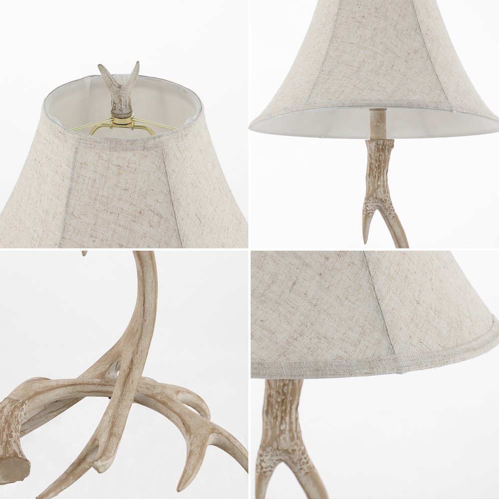 Antler Rustic Resin Led Table Lamp