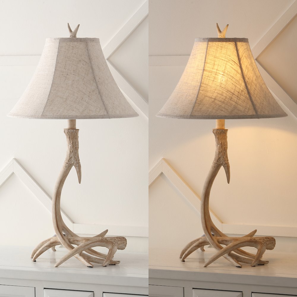 Antler Rustic Resin Led Table Lamp