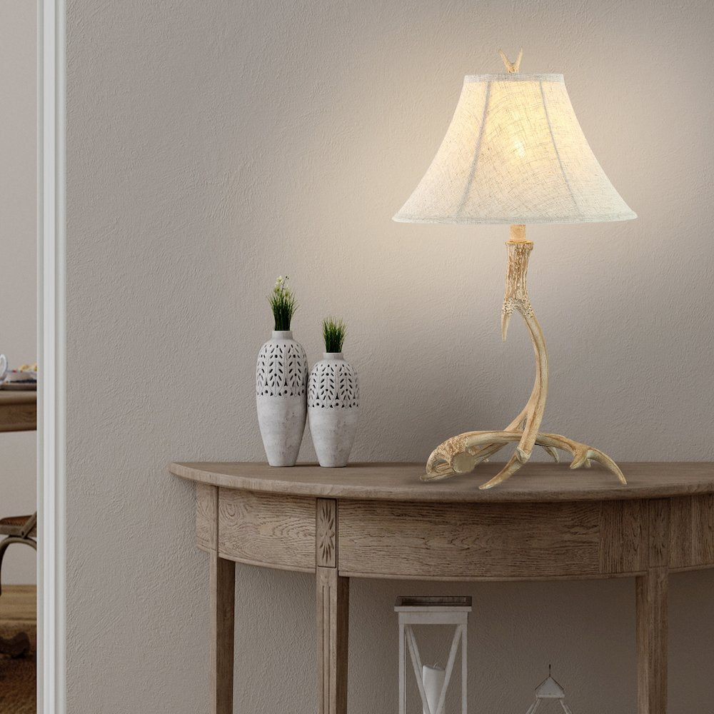 Antler Rustic Resin Led Table Lamp