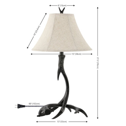 Antler Rustic Resin Led Table Lamp