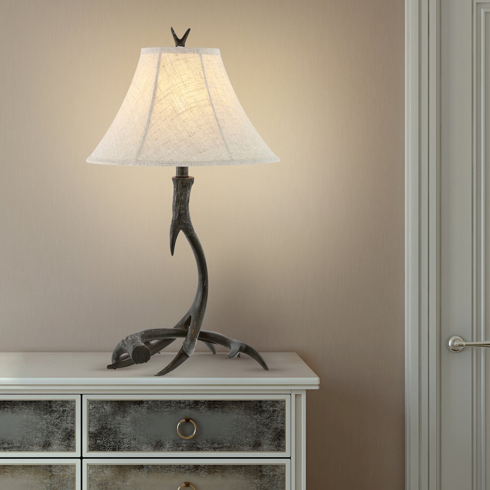 Antler Rustic Resin Led Table Lamp