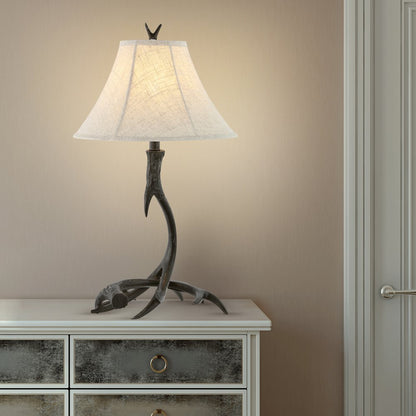 Antler Rustic Resin Led Table Lamp