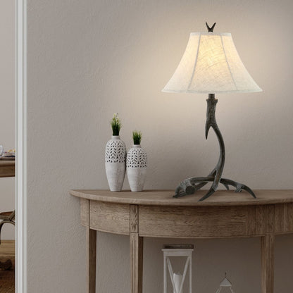 Antler Rustic Resin Led Table Lamp