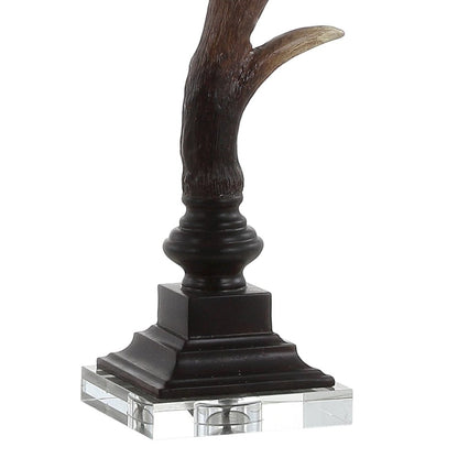 Antler Rustic Resin/Crystal Led Table Lamp