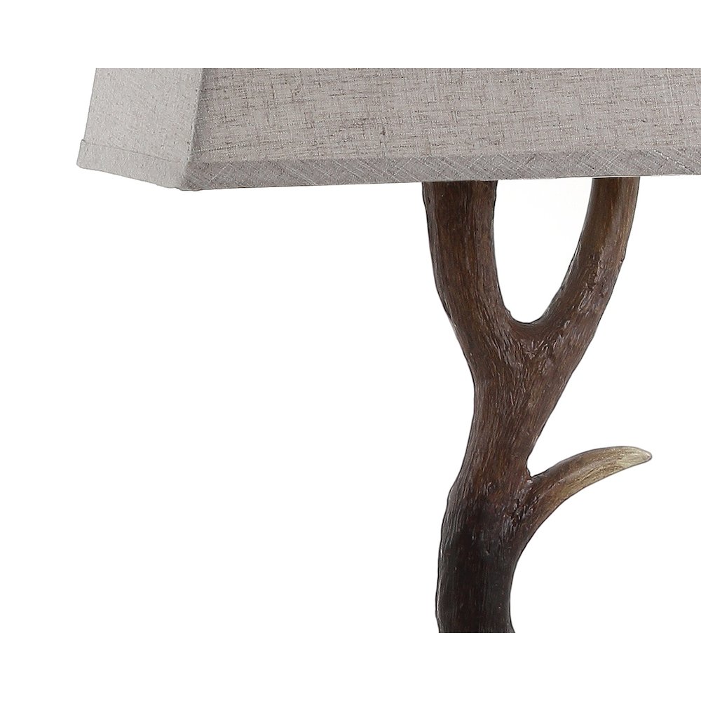 Antler Rustic Resin/Crystal Led Table Lamp