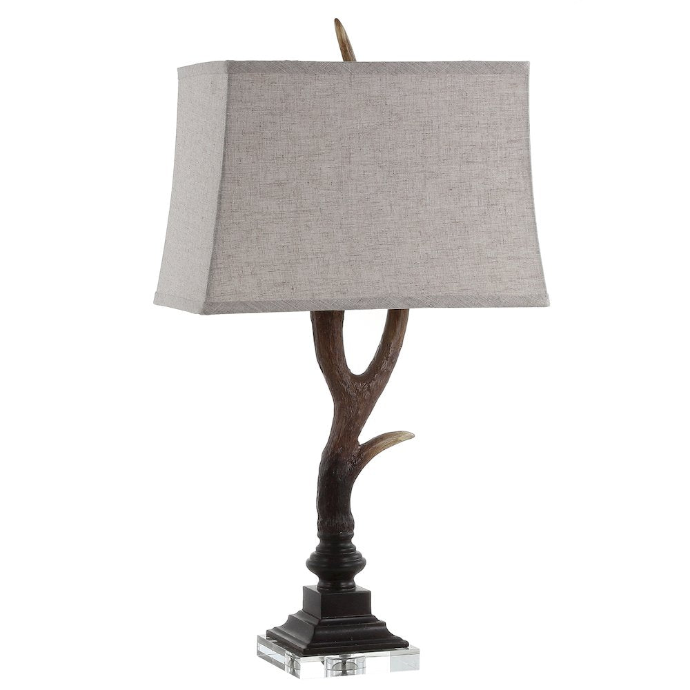 Antler Rustic Resin/Crystal Led Table Lamp