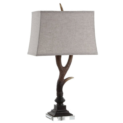 Antler Rustic Resin/Crystal Led Table Lamp
