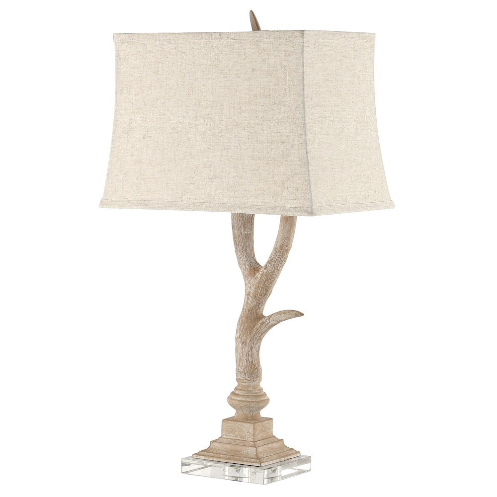 Antler Rustic Resin/Crystal Led Table Lamp