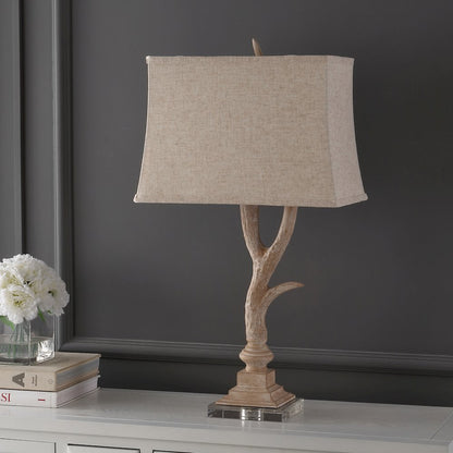 Antler Rustic Resin/Crystal Led Table Lamp