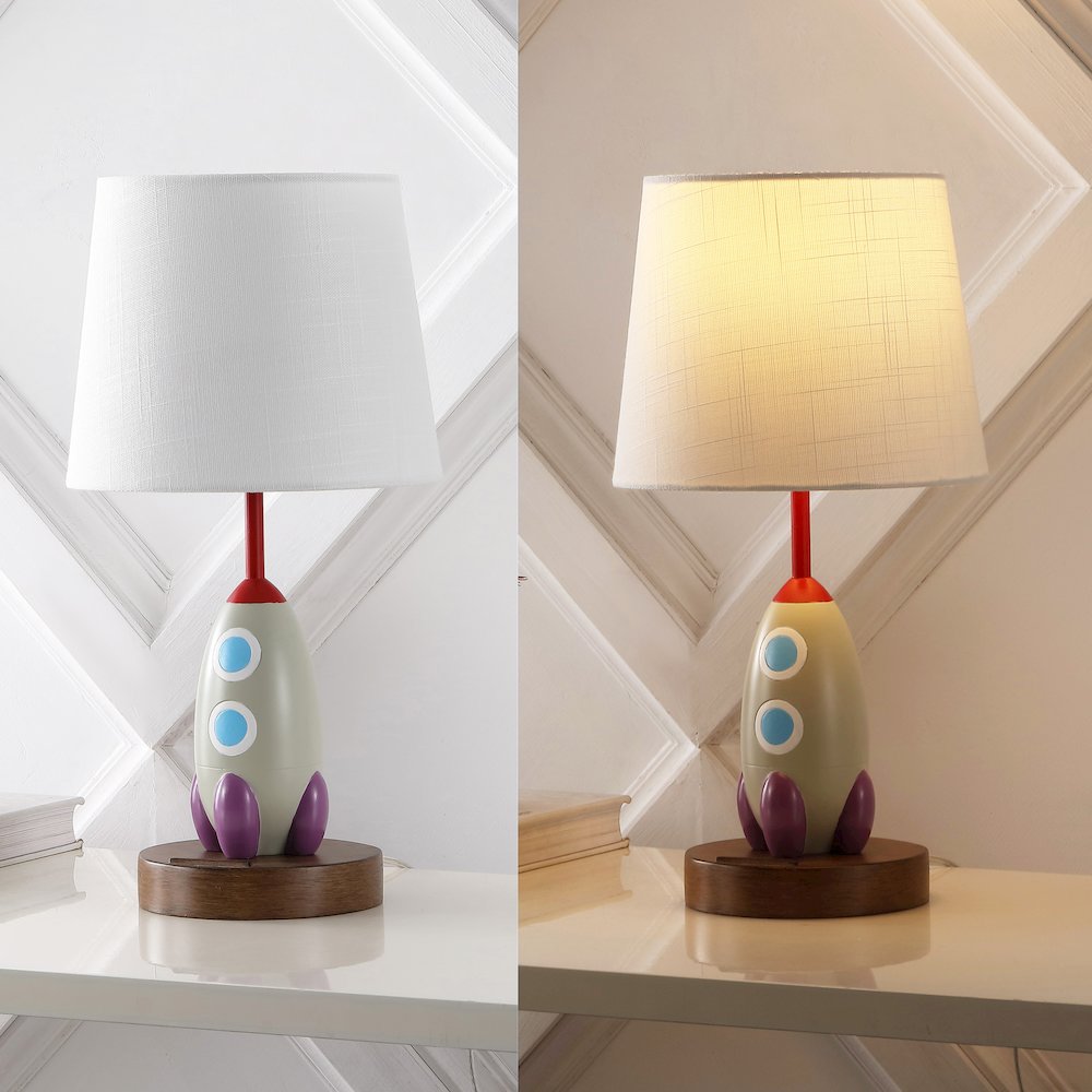 Houston Transitional Style Iron/Resin Rocket Led Kids' Table Lamp