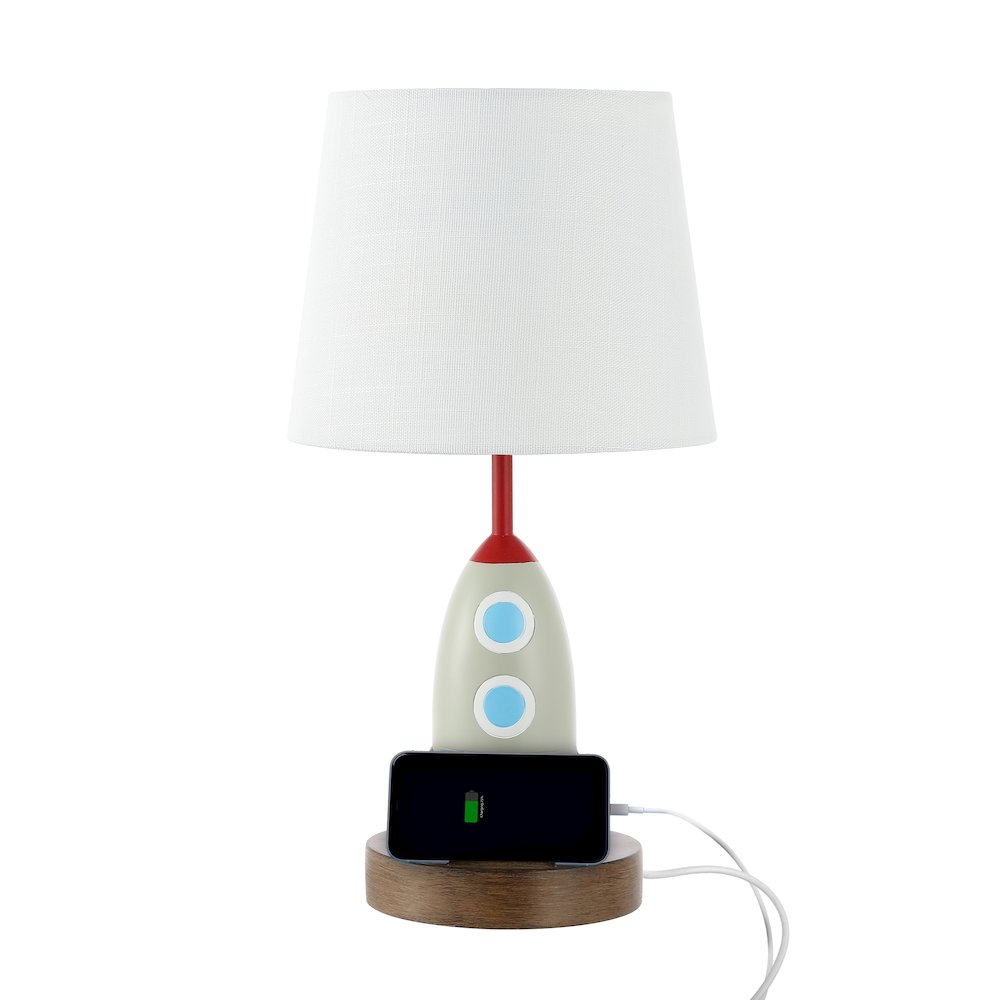 Houston Transitional Style Iron/Resin Rocket Led Kids' Table Lamp
