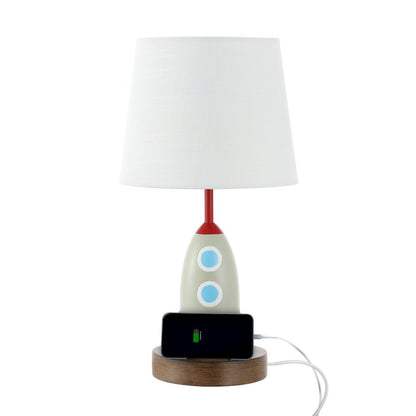 Houston Transitional Style Iron/Resin Rocket Led Kids' Table Lamp