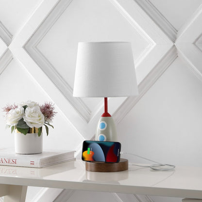 Houston Transitional Style Iron/Resin Rocket Led Kids' Table Lamp