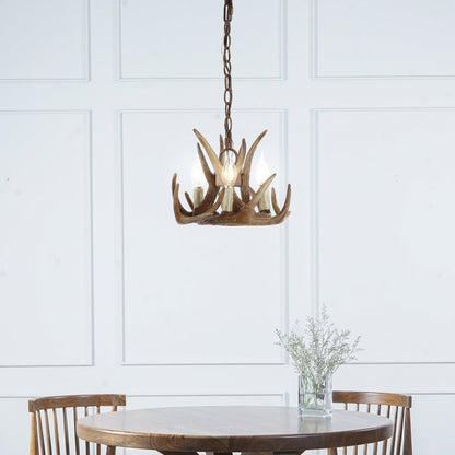 Nelle Adjustable Resin Antler 3-Light Led Chandelier
