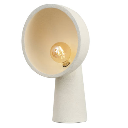 Claude Contemporary Minimalist Resin Half-Globe Column LED Table Lamp