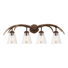 Wyatt 4-Light Resin/Seeded Glass Faux Antler LED Vanity Light