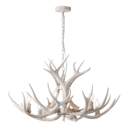 Eldora 6-Light Adjustable Resin Antler LED Chandelier