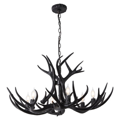 Eldora 6-Light Adjustable Resin Antler LED Chandelier