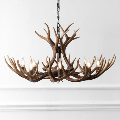 Eldora 8-Light Adjustable Resin Antler LED Chandelier