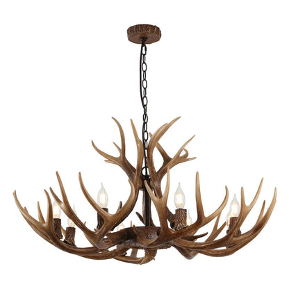 Eldora 8-Light Adjustable Resin Antler LED Chandelier