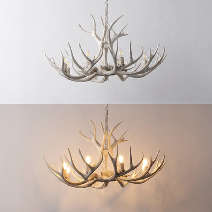 Eldora 8-Light Adjustable Resin Antler LED Chandelier