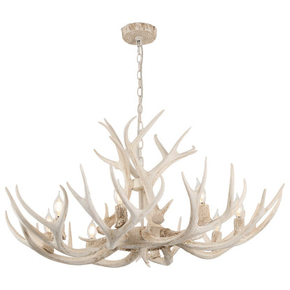 Eldora 8-Light Adjustable Resin Antler LED Chandelier