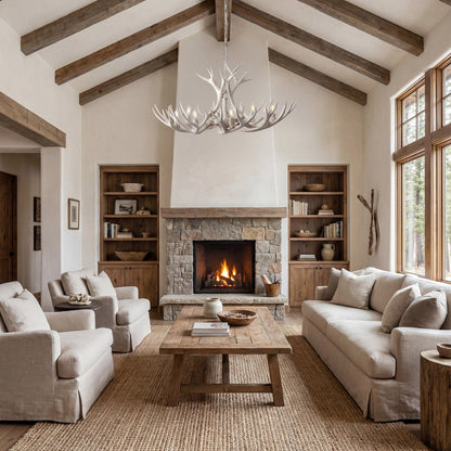 Eldora 8-Light Adjustable Resin Antler LED Chandelier