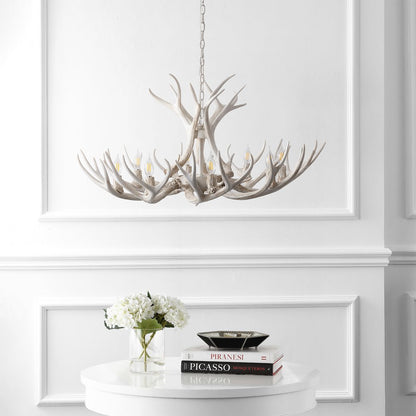 Eldora 8-Light Adjustable Resin Antler LED Chandelier