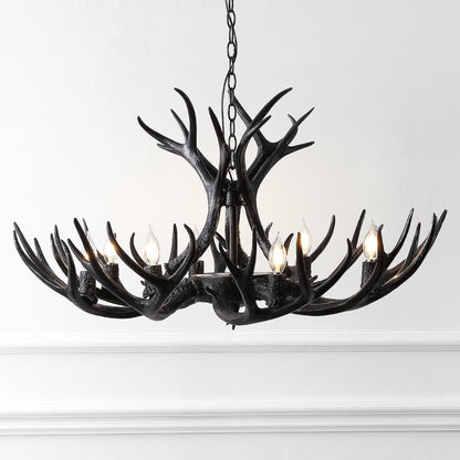 Eldora 8-Light Adjustable Resin Antler LED Chandelier