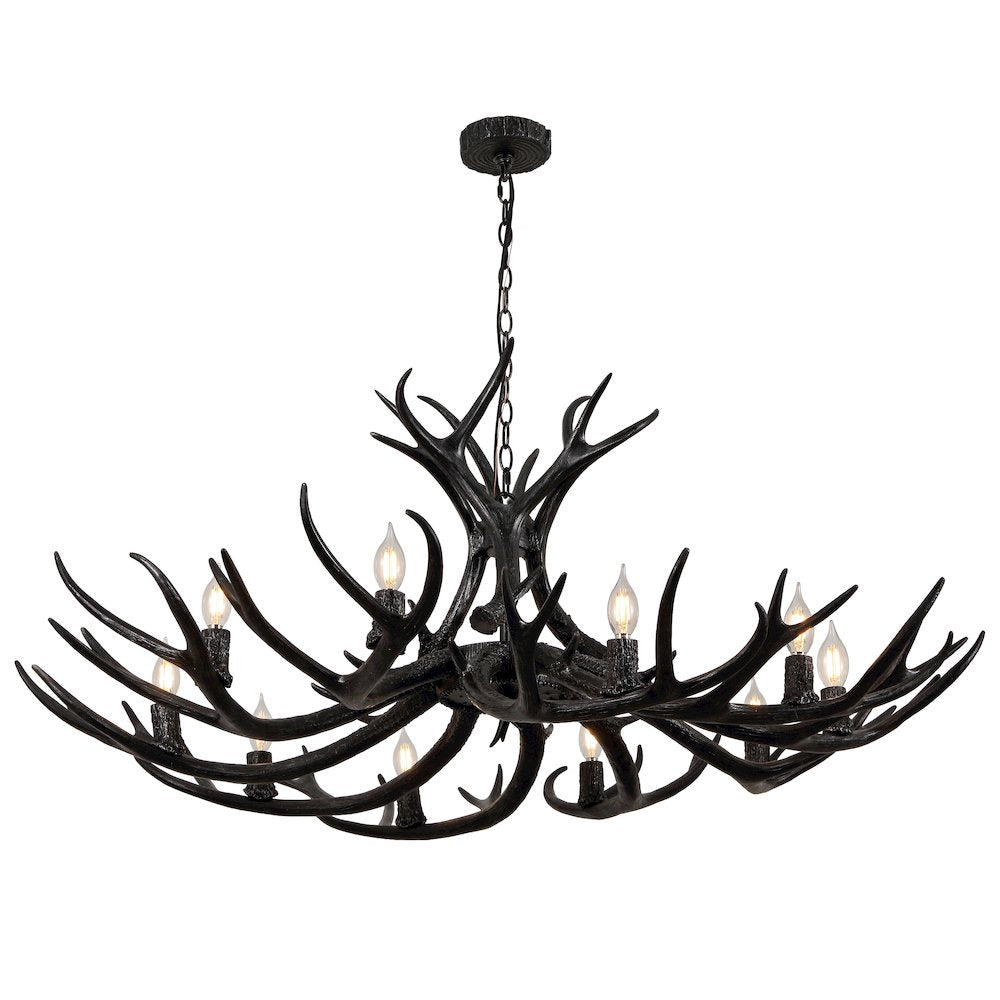 Eldora 10-Light Adjustable Resin Antler LED Chandelier