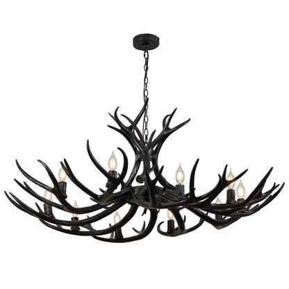 Eldora 10-Light Adjustable Resin Antler LED Chandelier