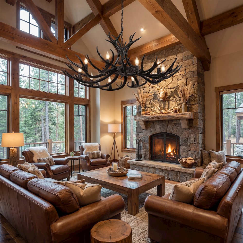 Eldora 10-Light Adjustable Resin Antler LED Chandelier