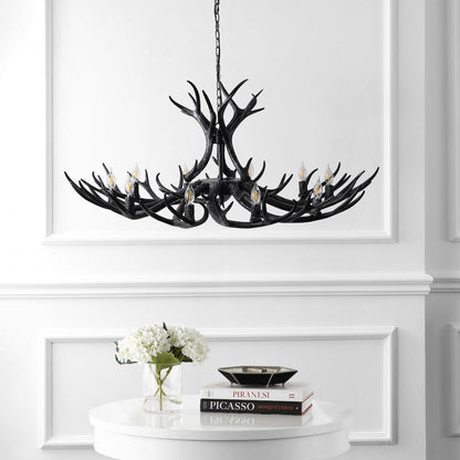 Eldora 10-Light Adjustable Resin Antler LED Chandelier