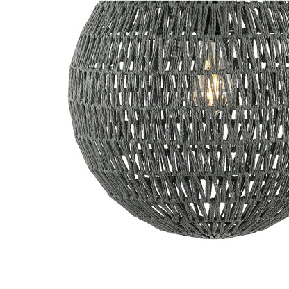 Luna Bohemian Modern Woven Rattaniron Led Pendant
