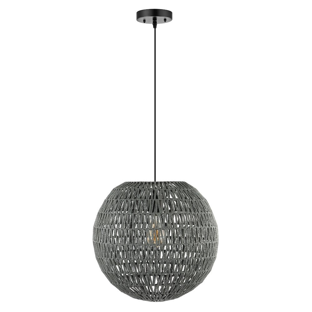 Luna Bohemian Modern Woven Rattaniron Led Pendant
