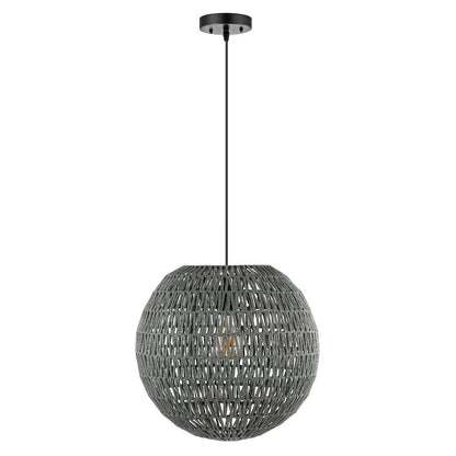 Luna Bohemian Modern Woven Rattaniron Led Pendant