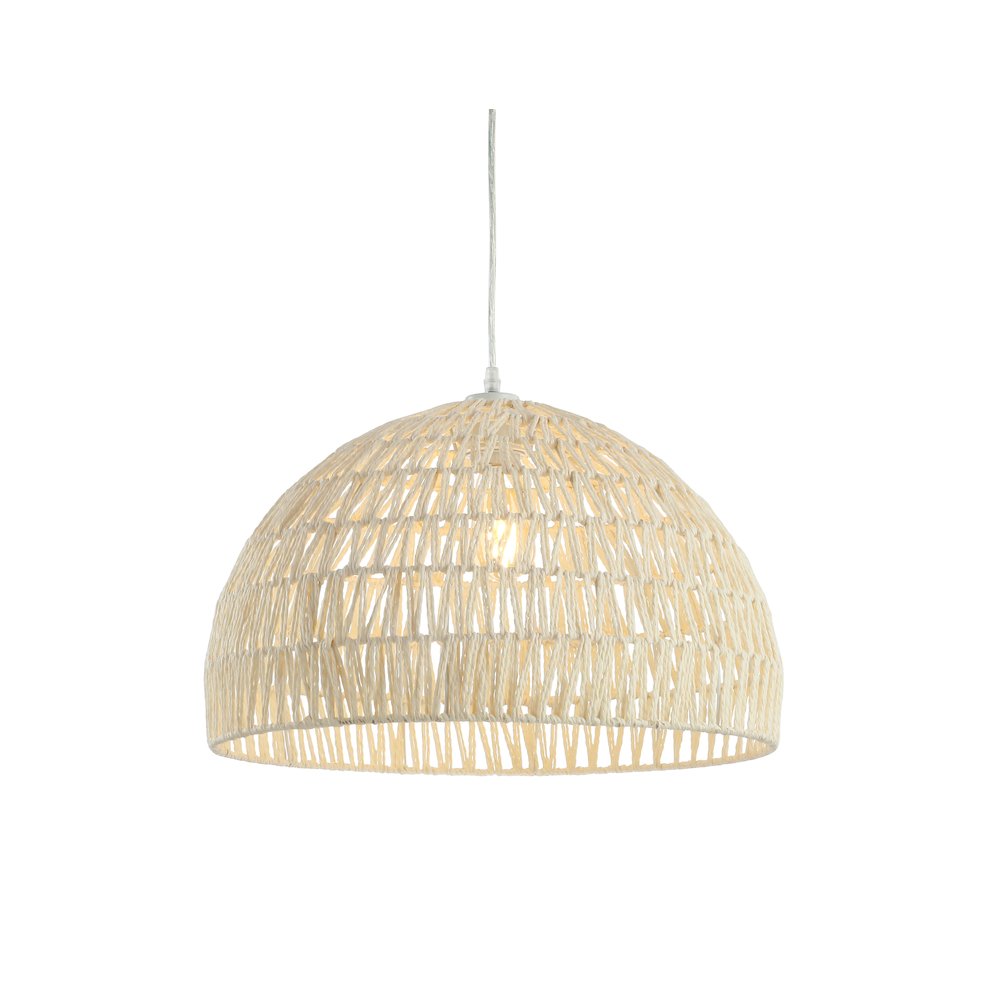 Campana Bohemian Modern Woven Rattaniron Led Pendant
