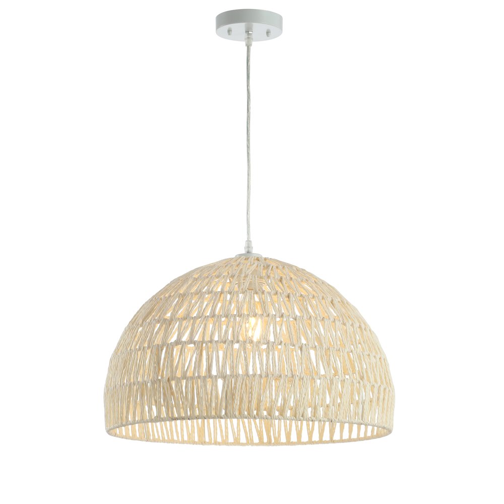 Campana Bohemian Modern Woven Rattaniron Led Pendant